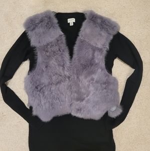 Real Rabbit Fur Vest M